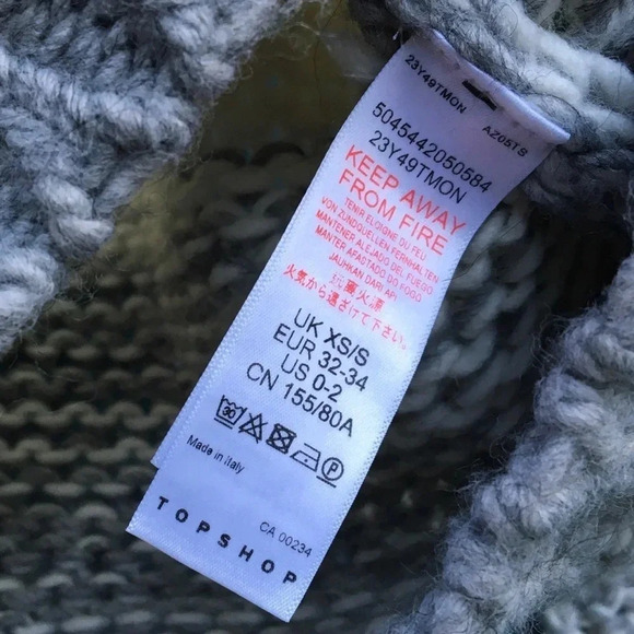 NWT TopShop Chunky Striped Knit Sweater 0-2 - Picture 4 of 5